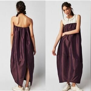 NWT $148 Free People Dark Purple Strapless Dress